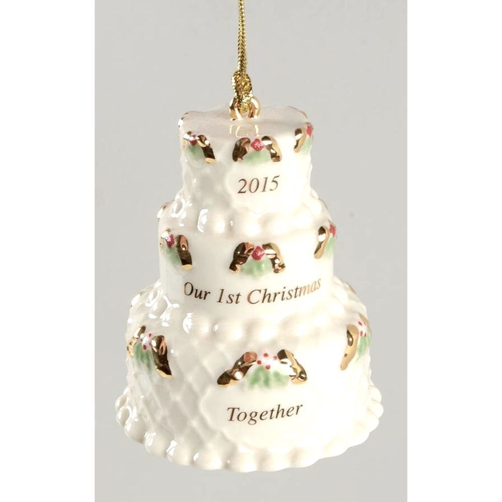Lenox Ivory 2015 Wedding Cake 
Our First Christmas Together Hanging ornament NEW